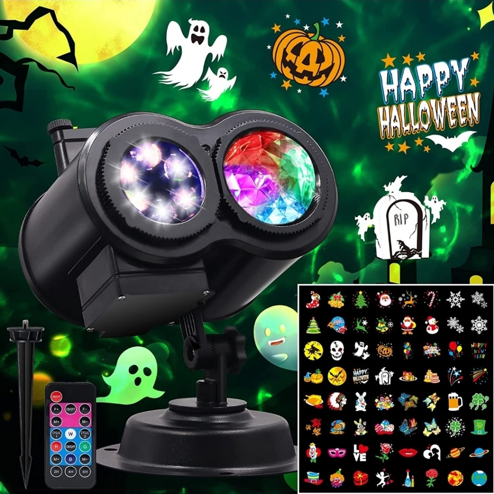 Halloween Projector Lights Outdoor,26 HD Effects(3D Indelible Patterns
